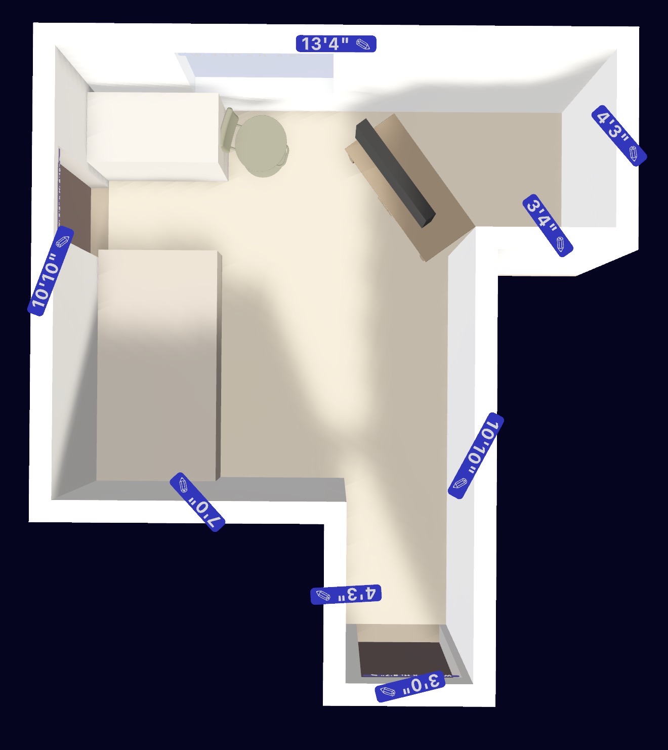 Modern Living room Before