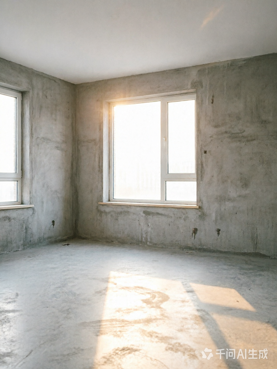Cream Living room Before