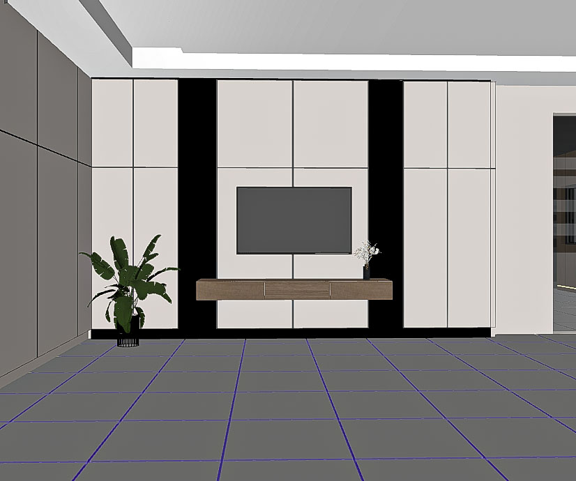 Modern Living room Before