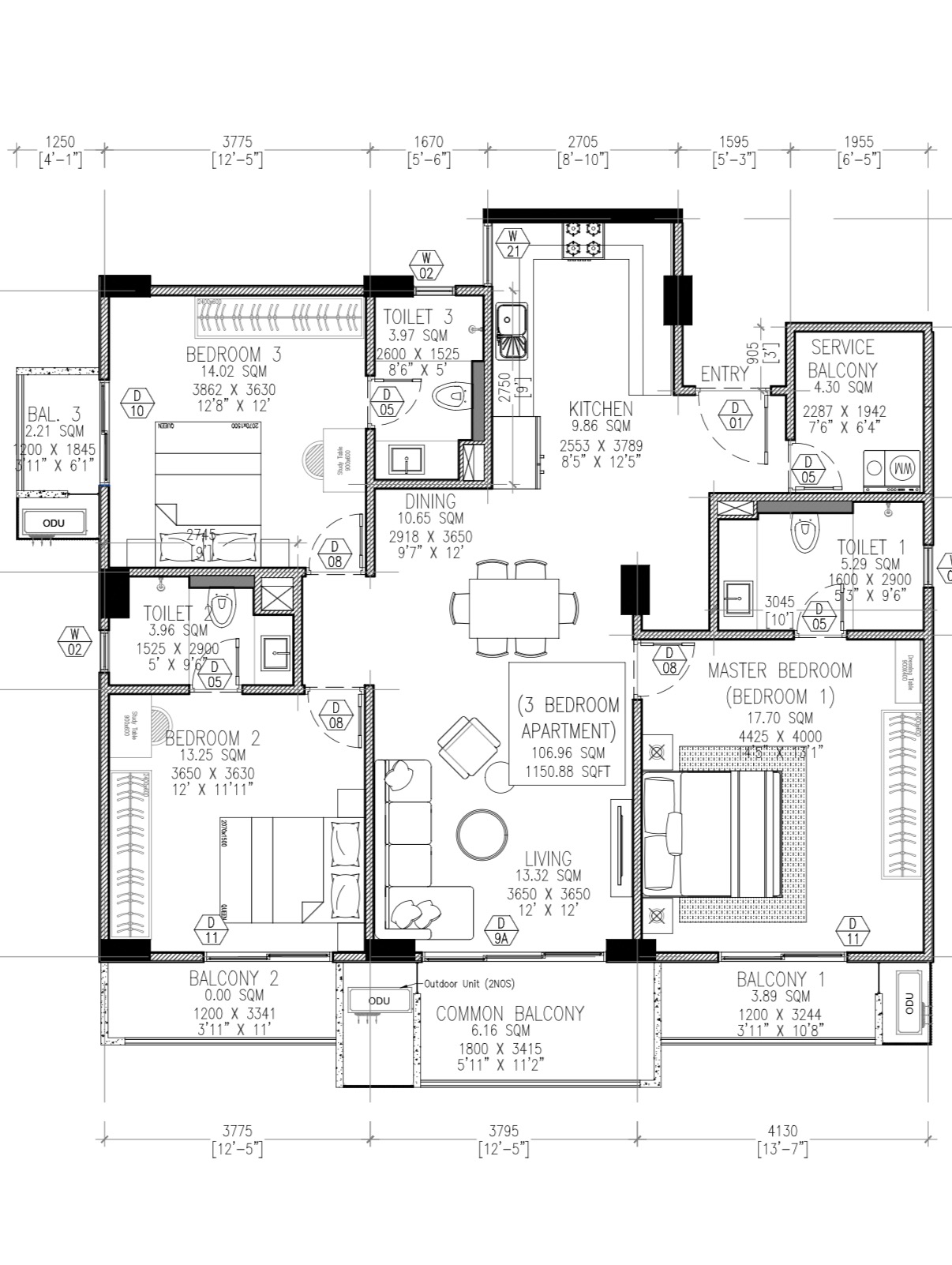 Modern Living room Before