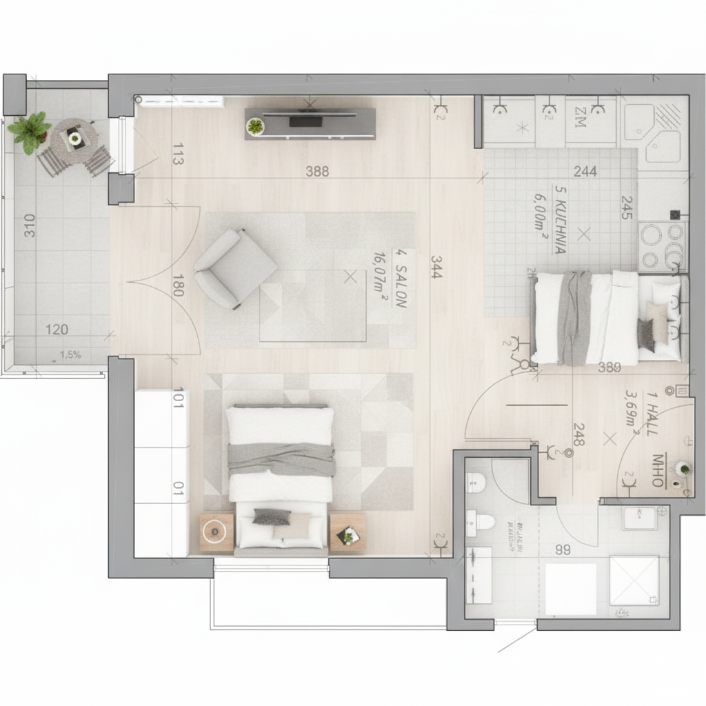 Modern Living room After