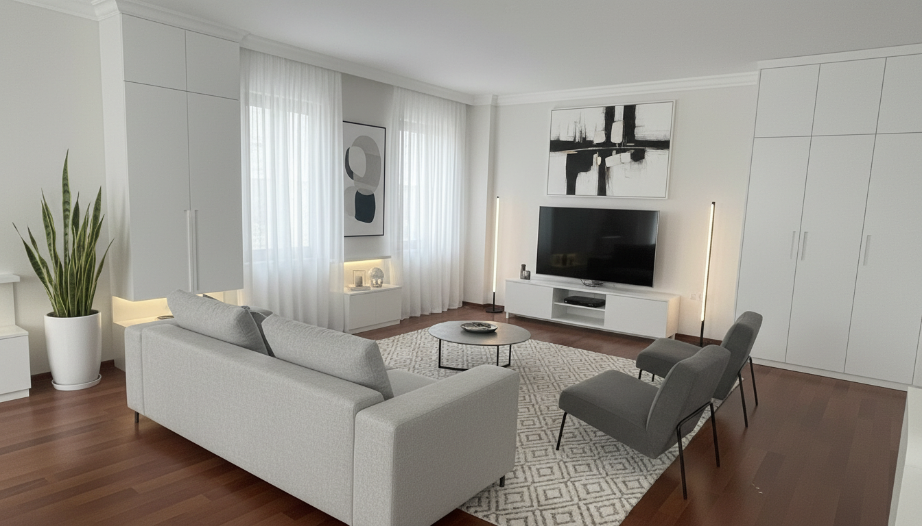 Minimalist Living room After
