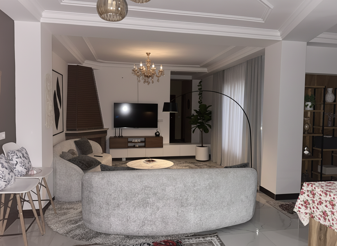 Minimalist Living room After