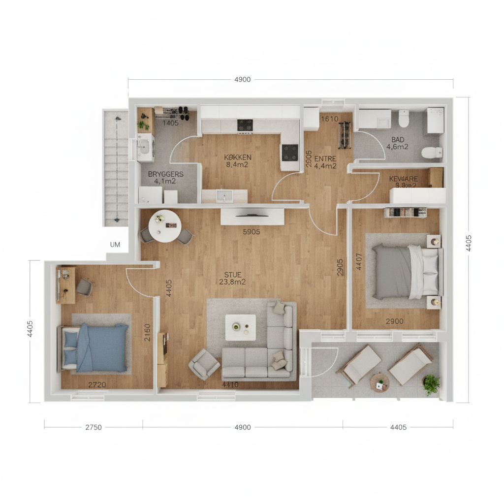 Modern Living room After