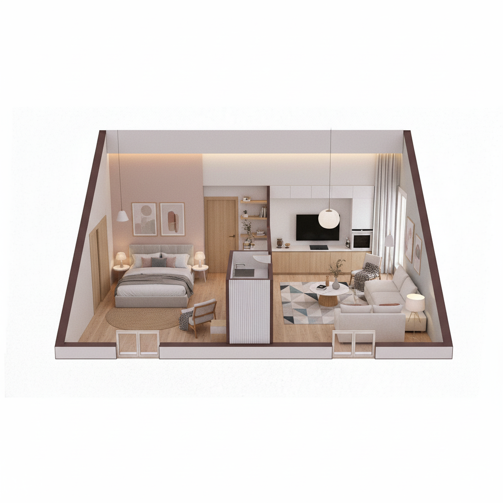 Modern Living room After