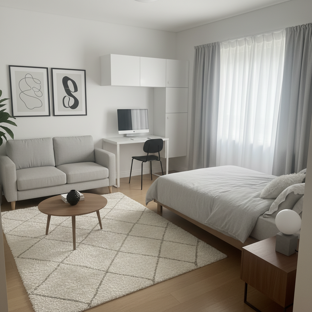 Minimalist Living room After