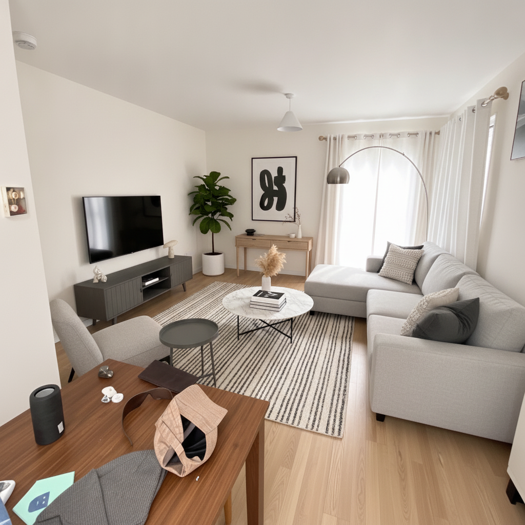 Minimalist Living room After