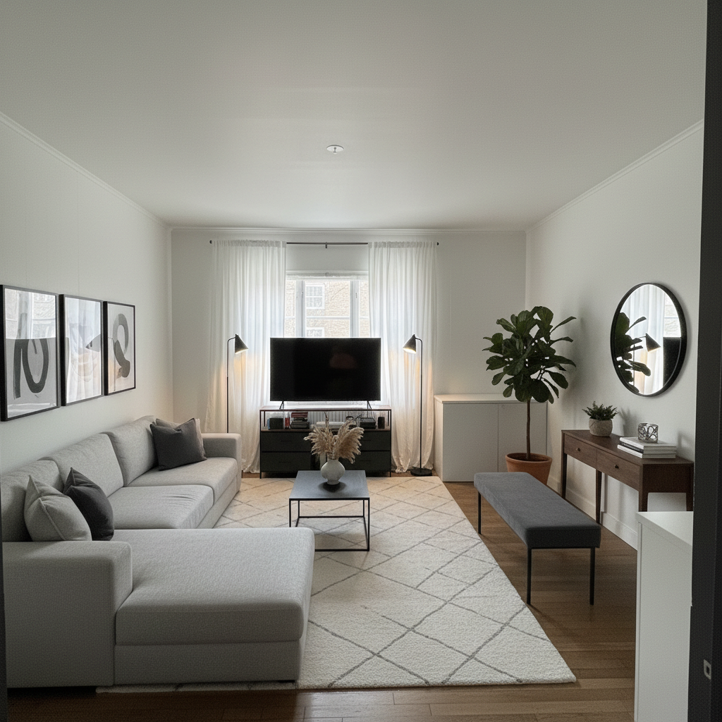 Minimalist Living room After