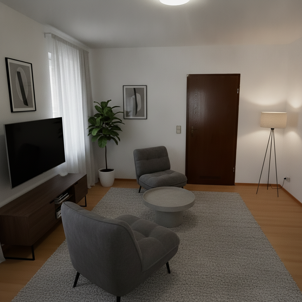 Minimalist Living room After