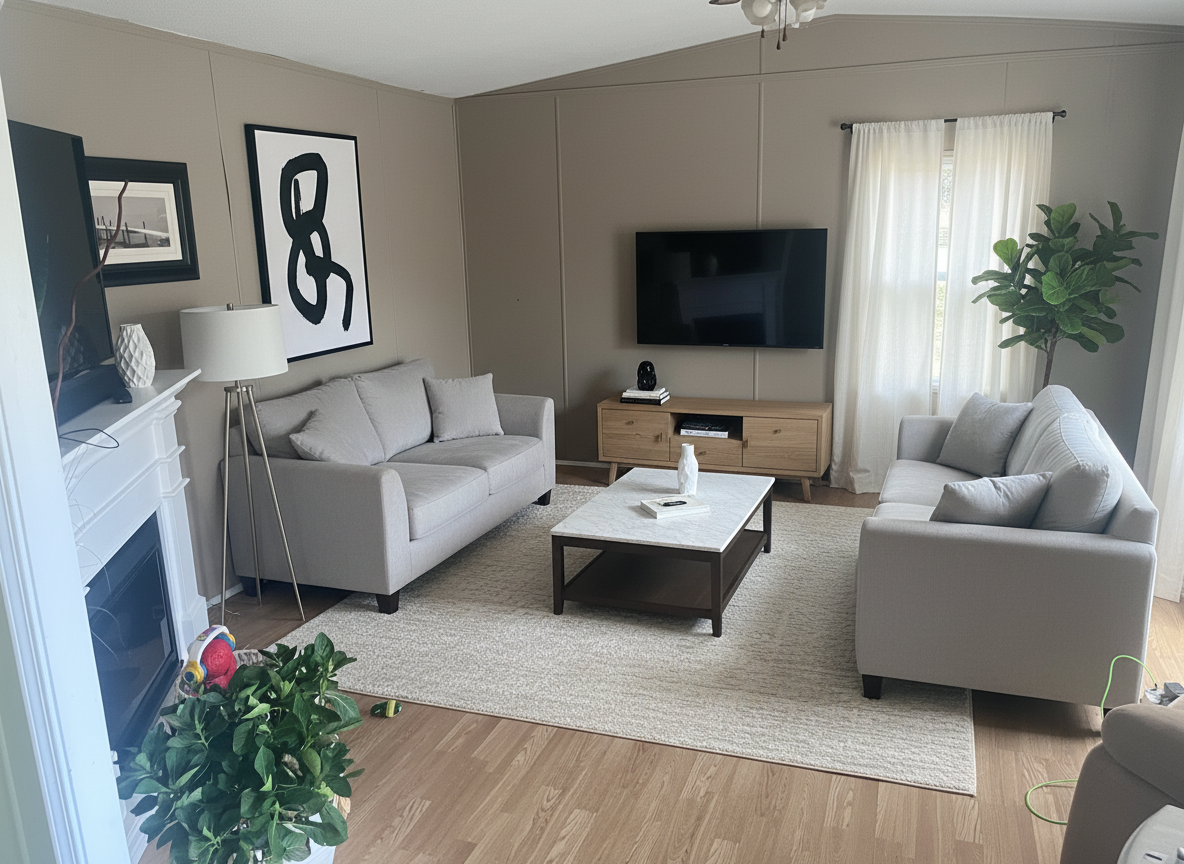 Minimalist Living room After