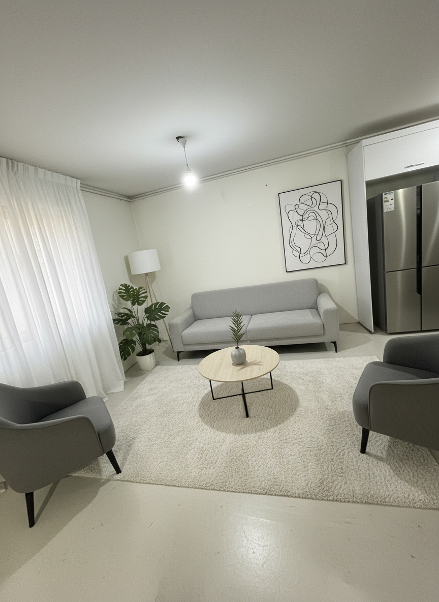 Minimalist Living room After