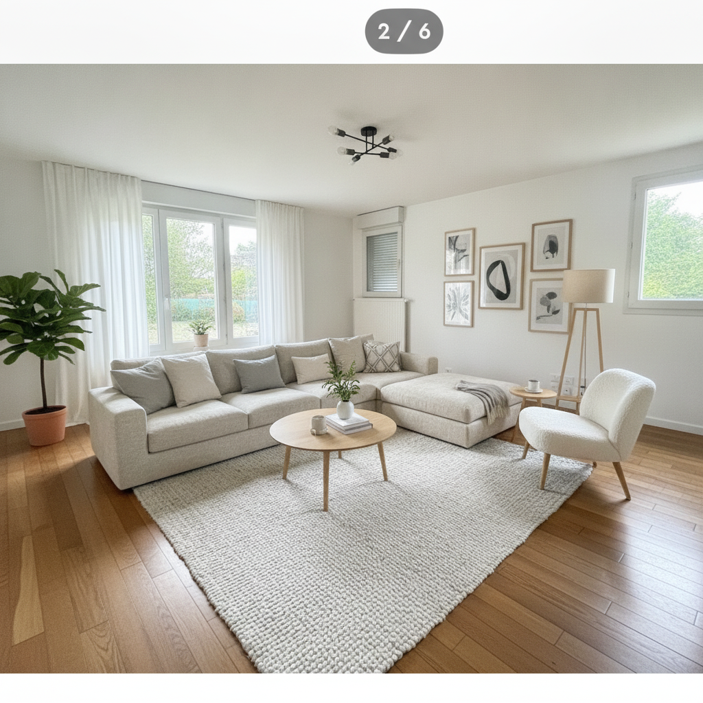 Scandinavian Living room After