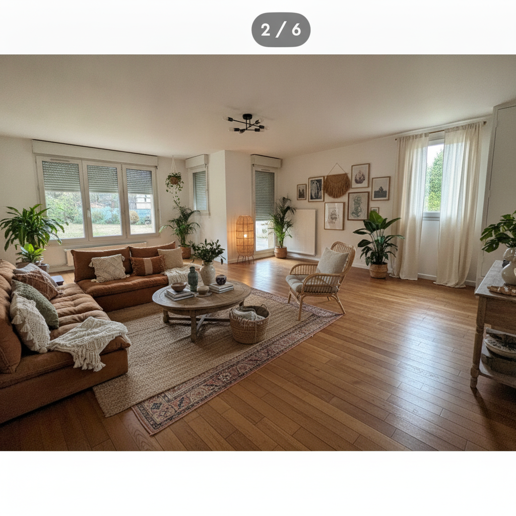 Bohemian Living room After