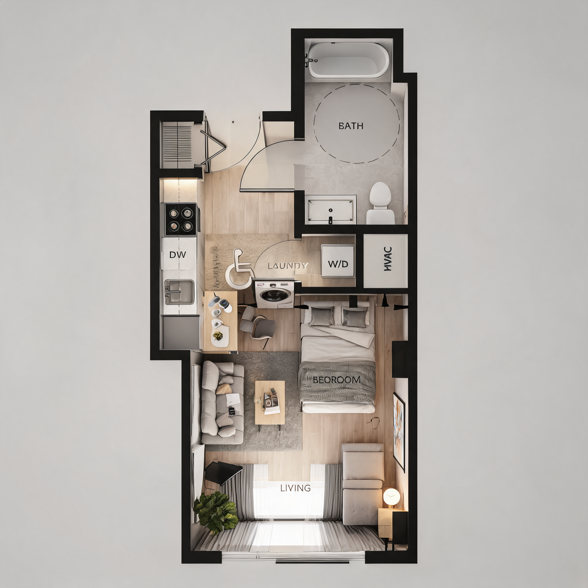 Modern Living room After